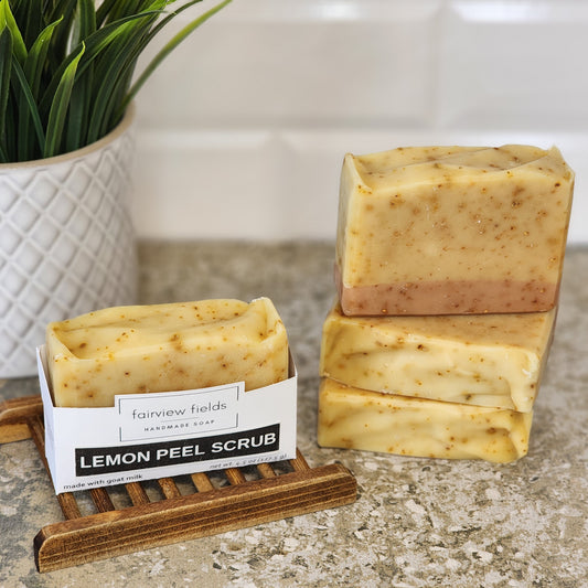 Lemon Peel Scrub Goat Milk Soap