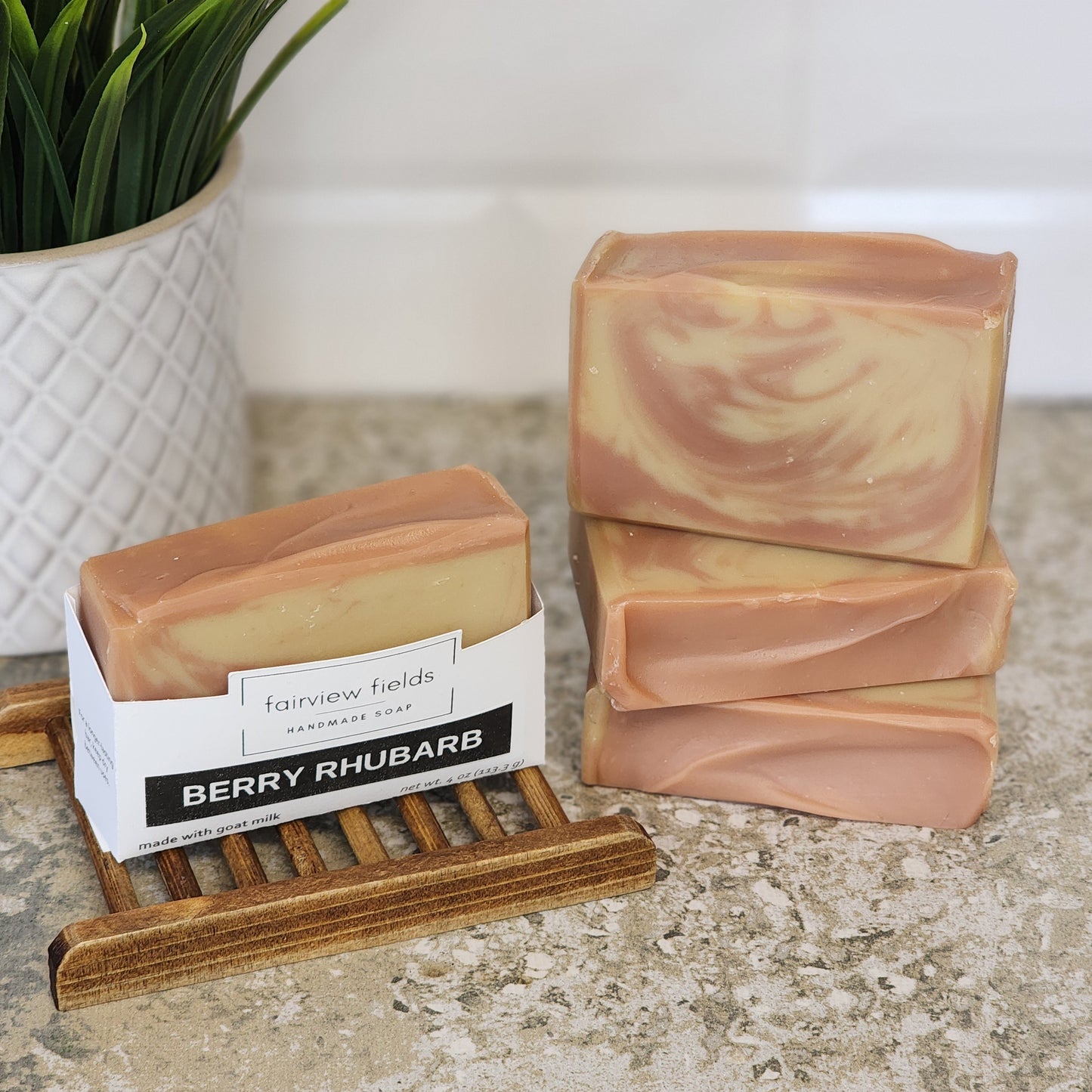 Berry Rhubarb Goat Milk Soap